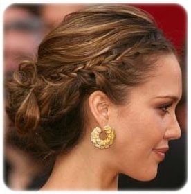 Coiffure chignon tresse cheveux long