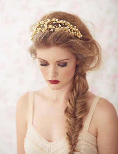 Coiffure mariée avec tresse