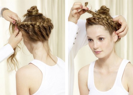 Coiffure tresse couronne