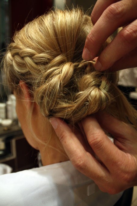 Chignon avec une tresse