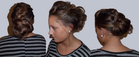 Chignon banane tressé