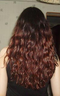 Permanente grosse boucle cheveux long