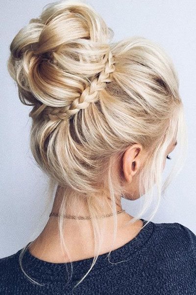 Chignon haut mariage 2019