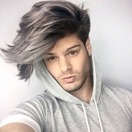 Cheveux gris homme jeune