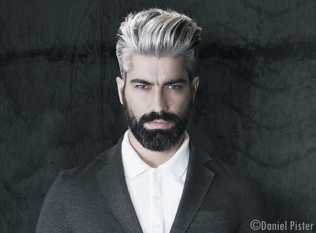 Coiffure homme cheveux gris