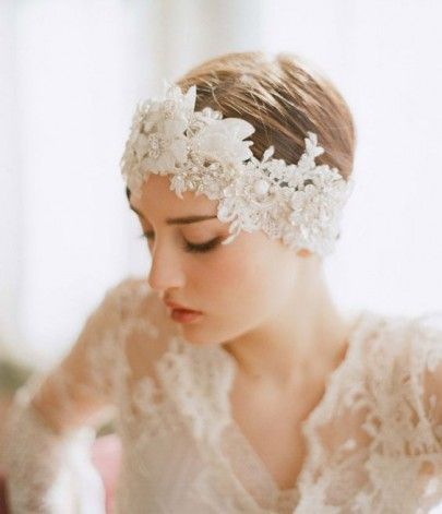 Bandeau mariage cheveux courts