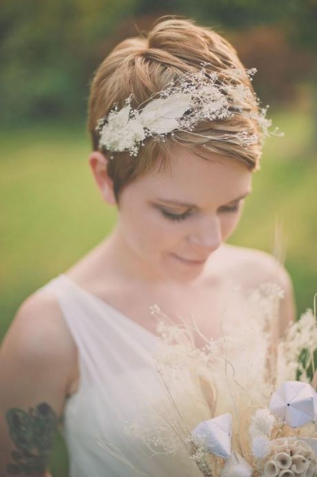 Bandeau mariage cheveux courts