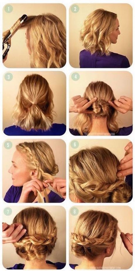 Chignon cheveux court tresse