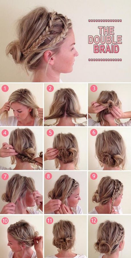 Chignon cheveux court tresse