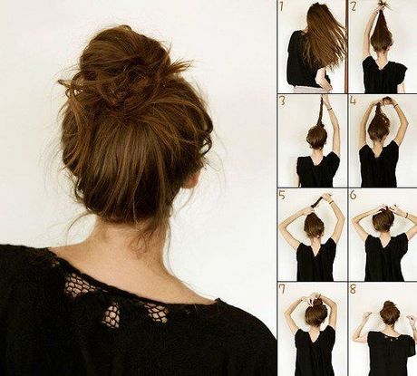 Chignon décoiffé haut