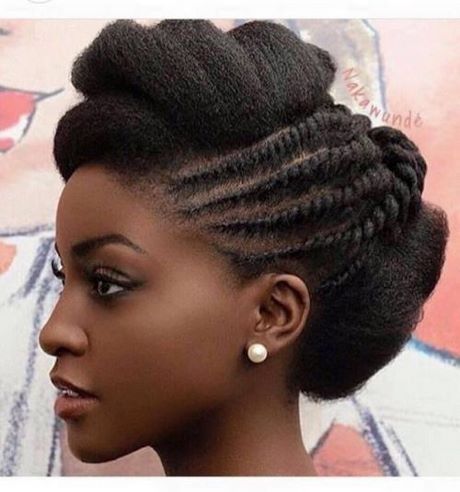 Chignon natte africaine