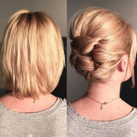 Chignon simple cheveux court