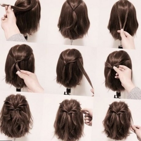 Chignon simple cheveux court