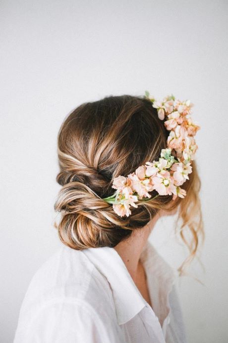 Chignon tresse fleur