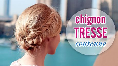 Chignons tresses sur cheveux longs