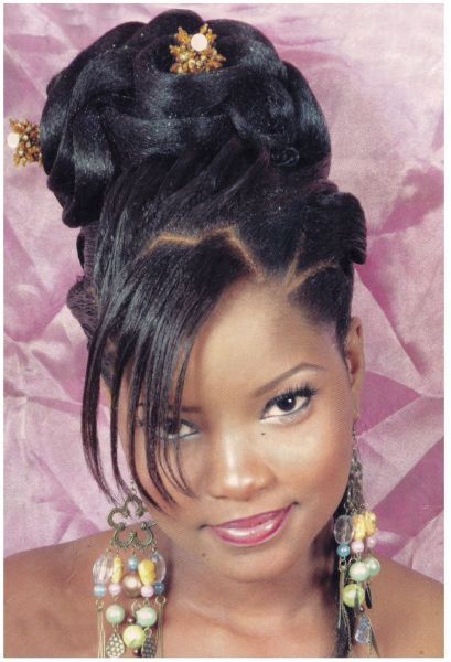 Coiffure africaine chignon mariage