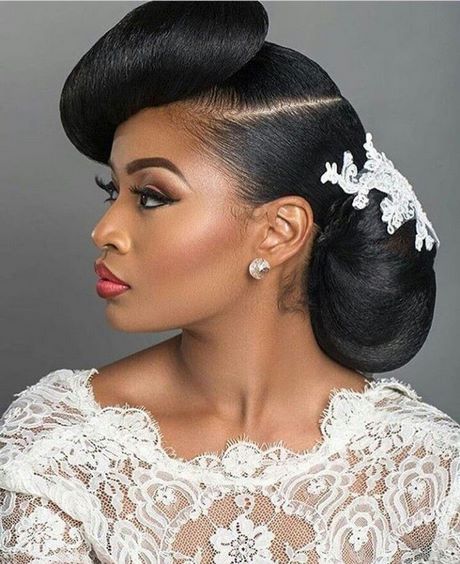 Coiffure africaine chignon mariage