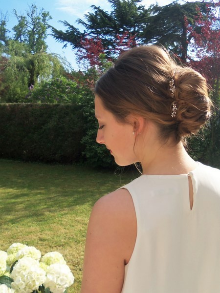 Coiffure chignon banane mariage