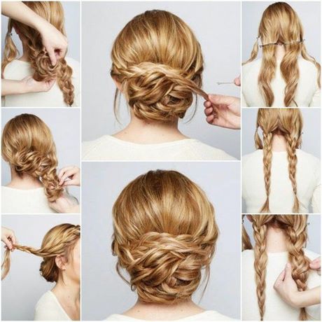 Coiffure chignon cheveux long