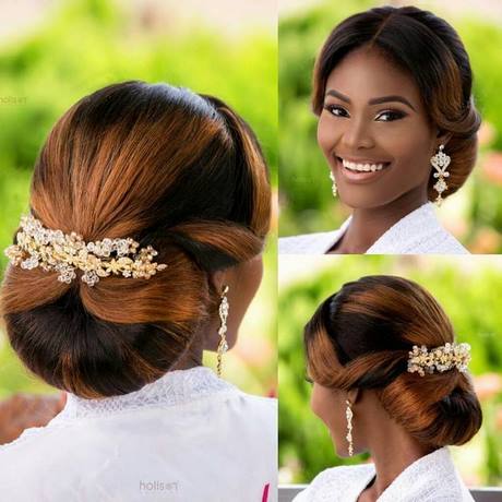 Coiffure chignon mariage africain