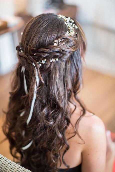 Coiffure mariée cheveux longs lachés