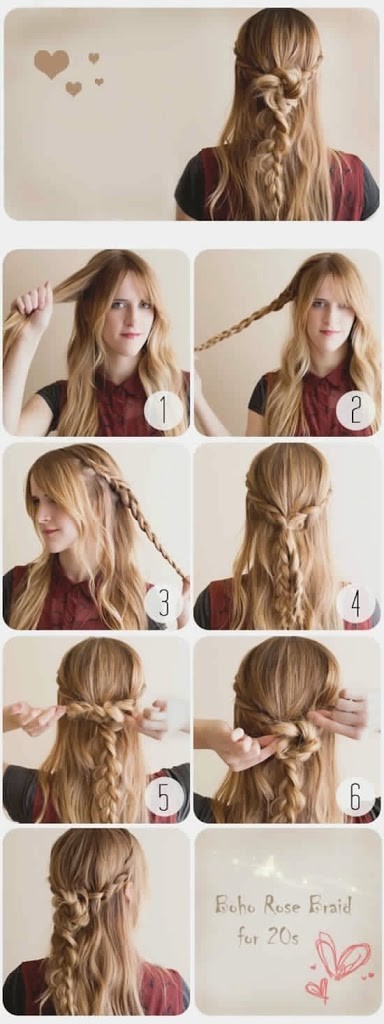 Coiffure simple avec tresse