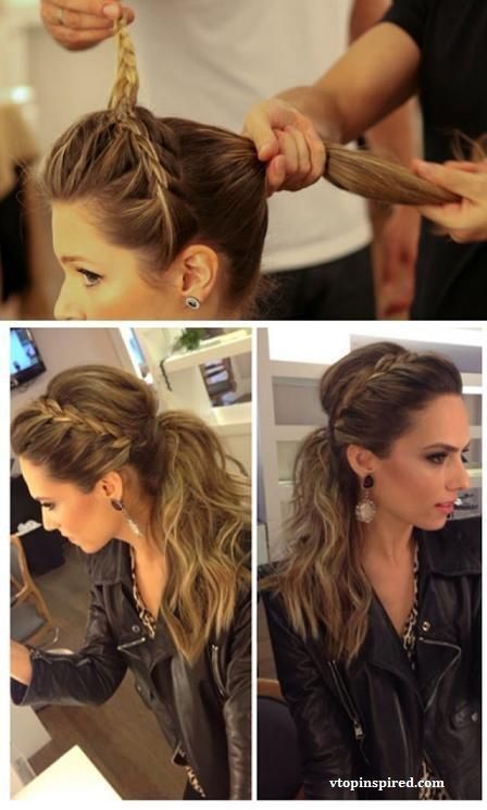 Coiffure simple avec tresse