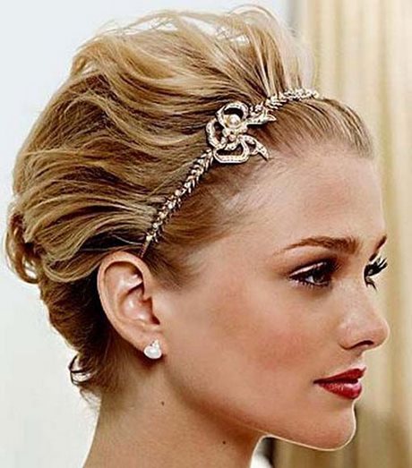 Diademe mariage cheveux courts