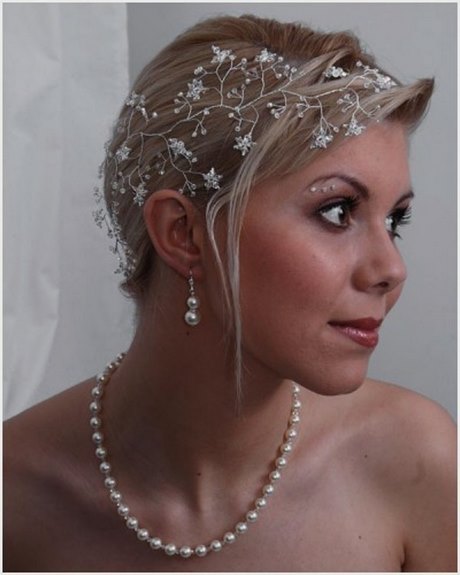 Mariée cheveux courts accessoires