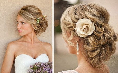 Modele chignon mariage cheveux mi long