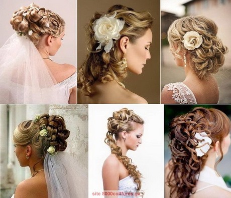 Modele de chignon mariage cheveux mi long