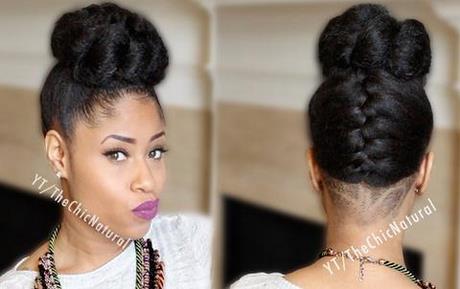 Tresse africaine avec chignon haut