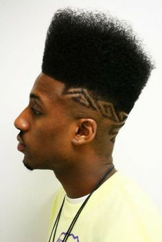 Coupe de cheveux dégradé homme noir