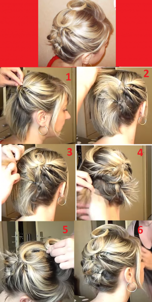 Chignon avec un carré