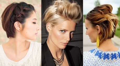 Chignon bun cheveux court