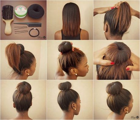 Chignon bun cheveux court