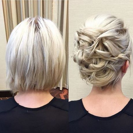 Chignon cheveux courts carré