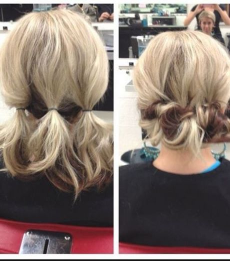 Chignon cheveux courts femme