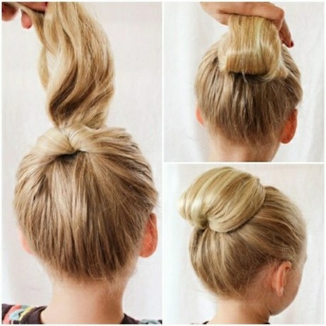 Chignon cheveux long epais