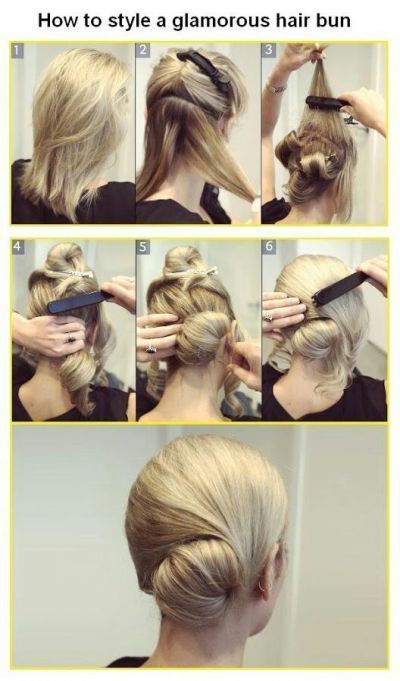 Chignon cheveux mi long tuto