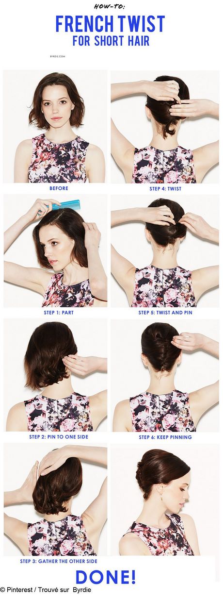 Chignon danseuse cheveux court