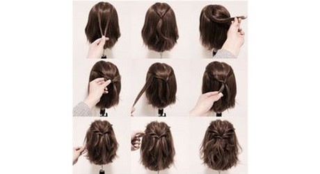 Chignon décoiffé cheveux mi long