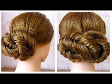 Chignon donut cheveux long