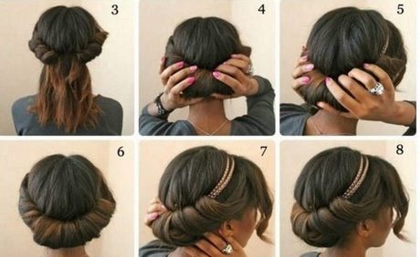 Chignon donut cheveux long