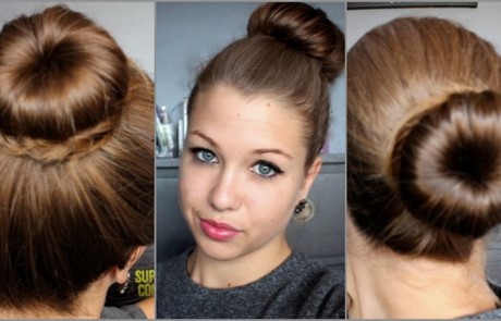 Chignon fouilli cheveux longs