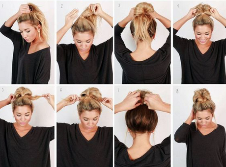 Chignon vite fait cheveux long