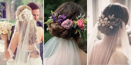 Coiffure mariage avec voile court