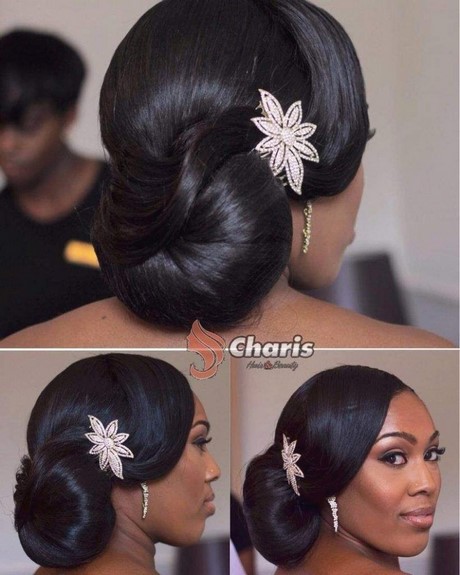 Coiffure mariage cheveux noir