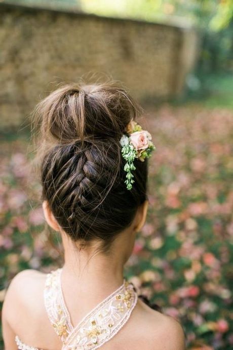 Coiffure petite fille cheveux mi long