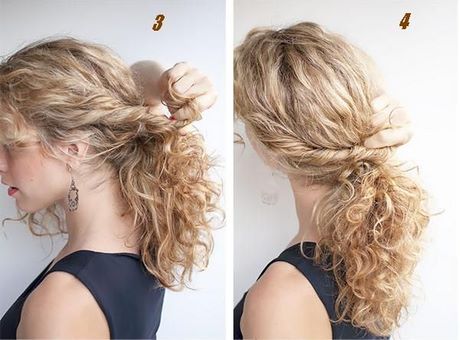 Coiffure simple cheveux bouclés